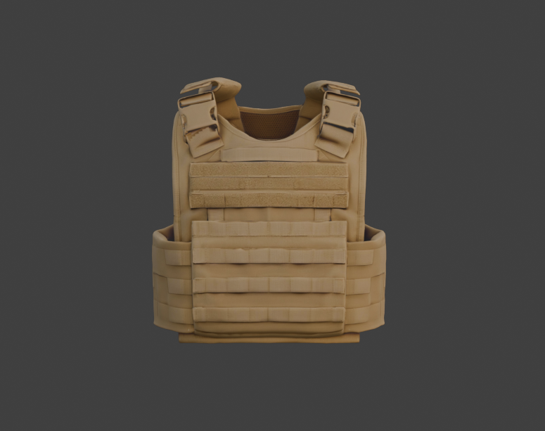 Simple Plate Carrier 3D armor asset